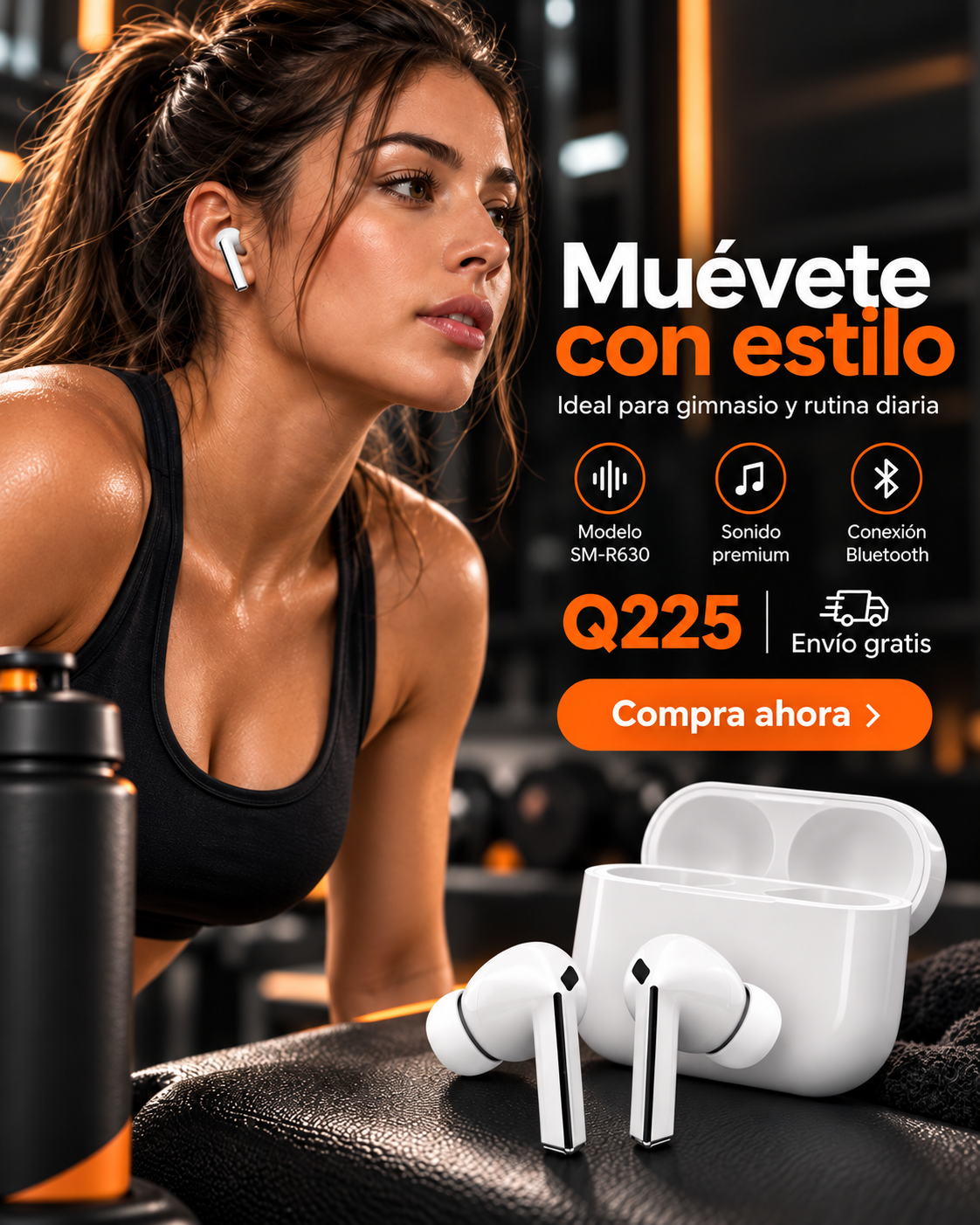Audífonos Inalámbricos Bluetooth Pro | Sonido Premium + Estuche de Carga